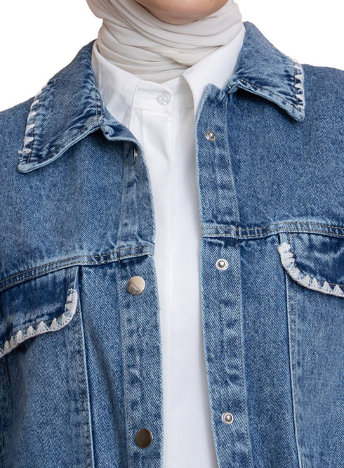 جاكيت جينز مطرز - أيس